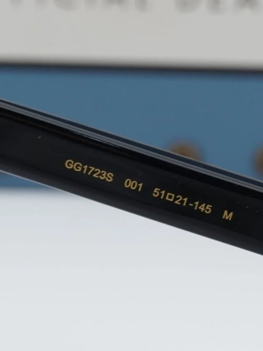 Gucci GG1723S 001 Square Sunglasses - Black / Grey